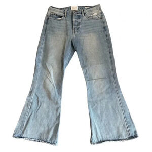 Frame Denim Rigid Re-Release Le Crop Flare High Waist Light Wash Jeans Sz 28 GUC
